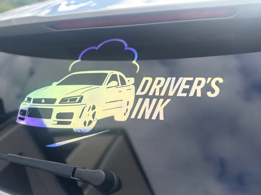 Stickers Driver's ink pare-brise GTR-R34 Ma boutique